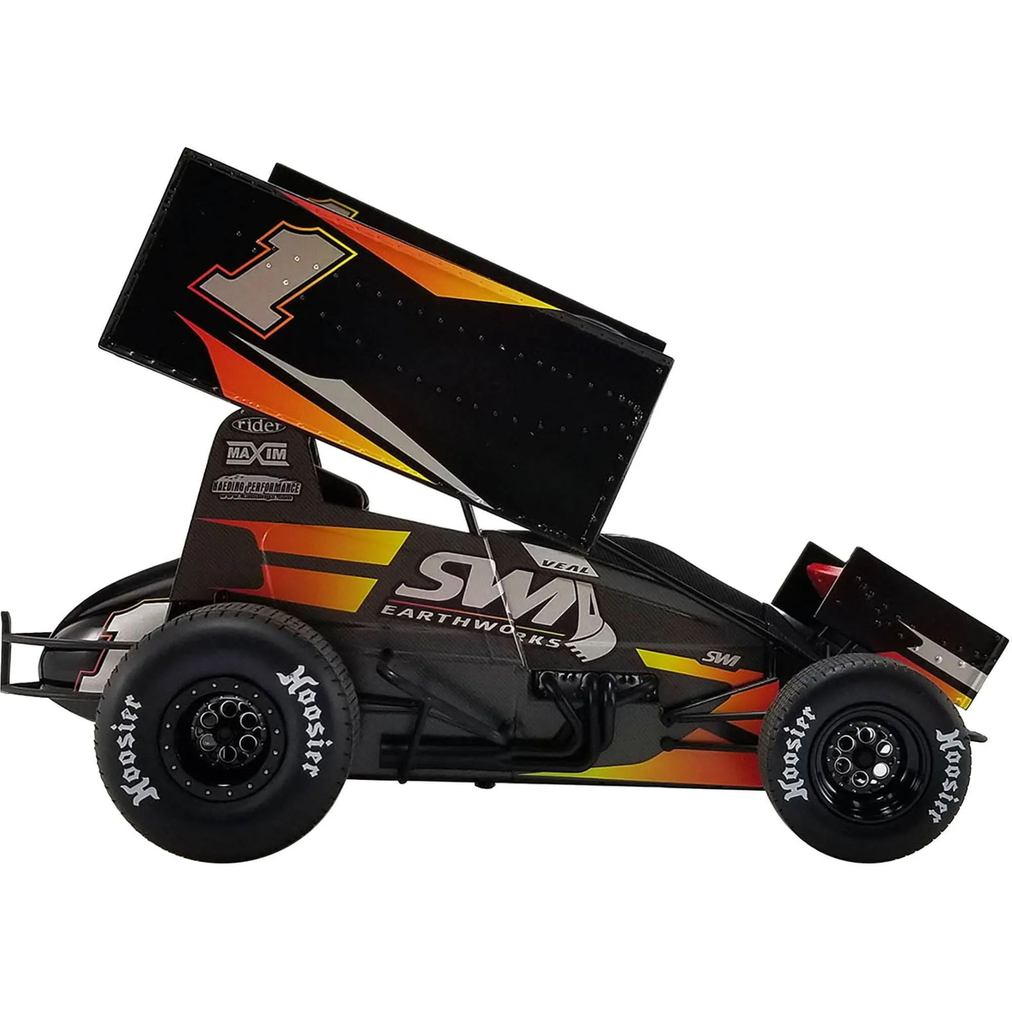 ACME 1/18 Diecast Model Car Winged Sprint Car #1 Jamie Veal SWI Earthworks