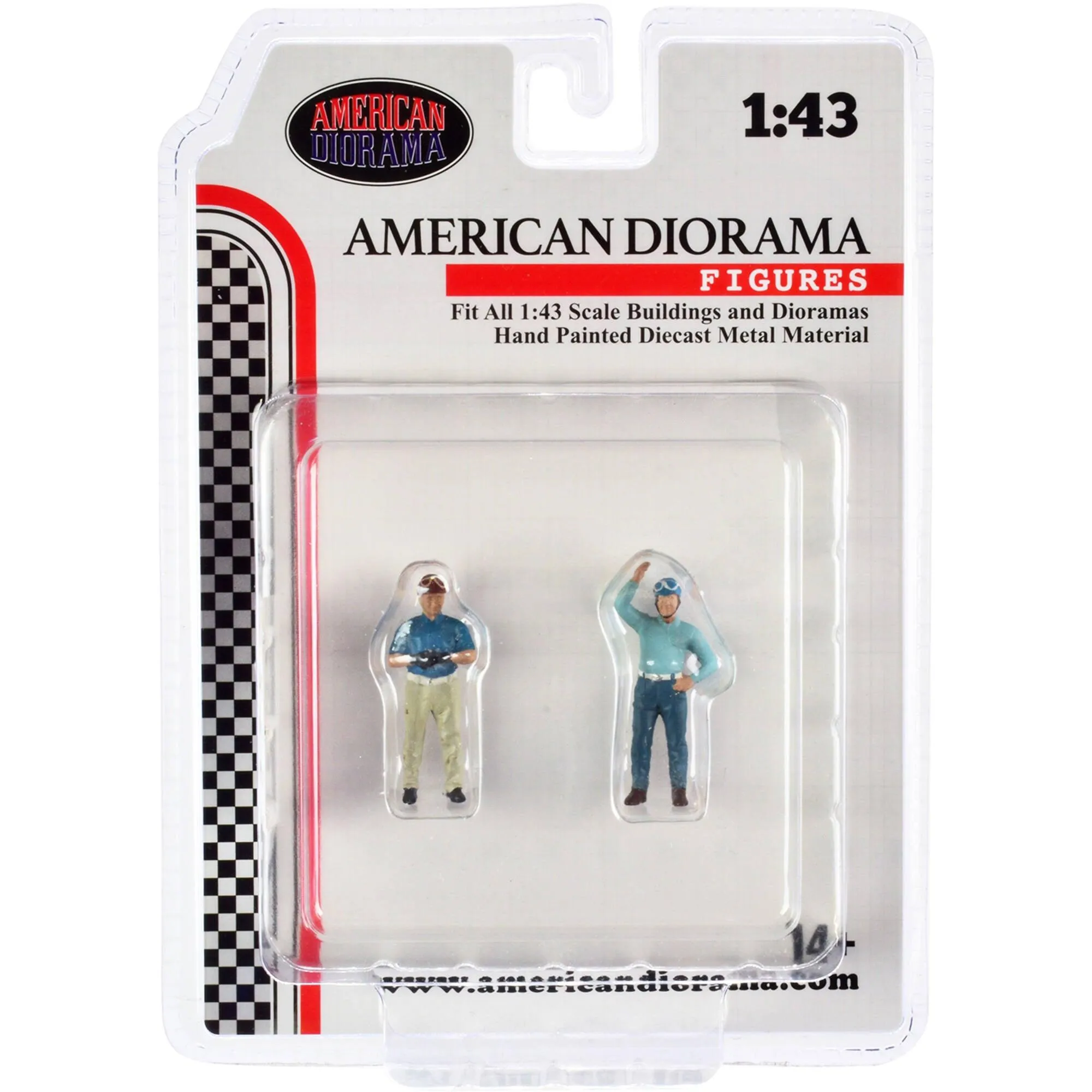 American Diorama Diecast Figures - Racing Legends 50's for 1/43 Models, Set of 2