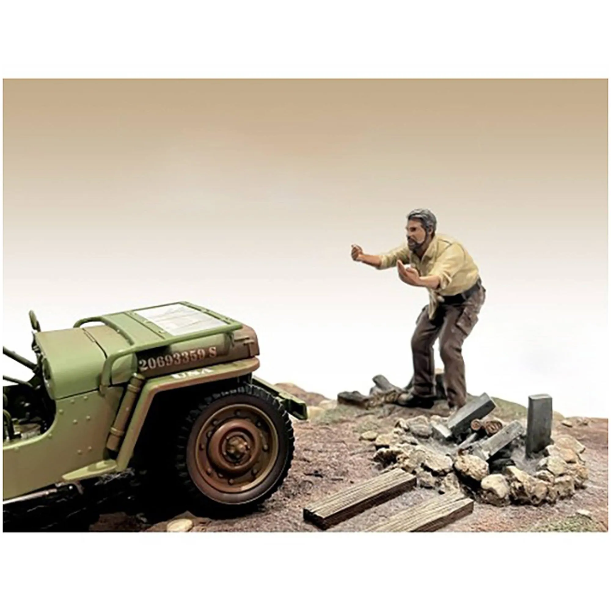American Diorama Figure 6 for 1/18 Scale Models - 4X4 Mechanic