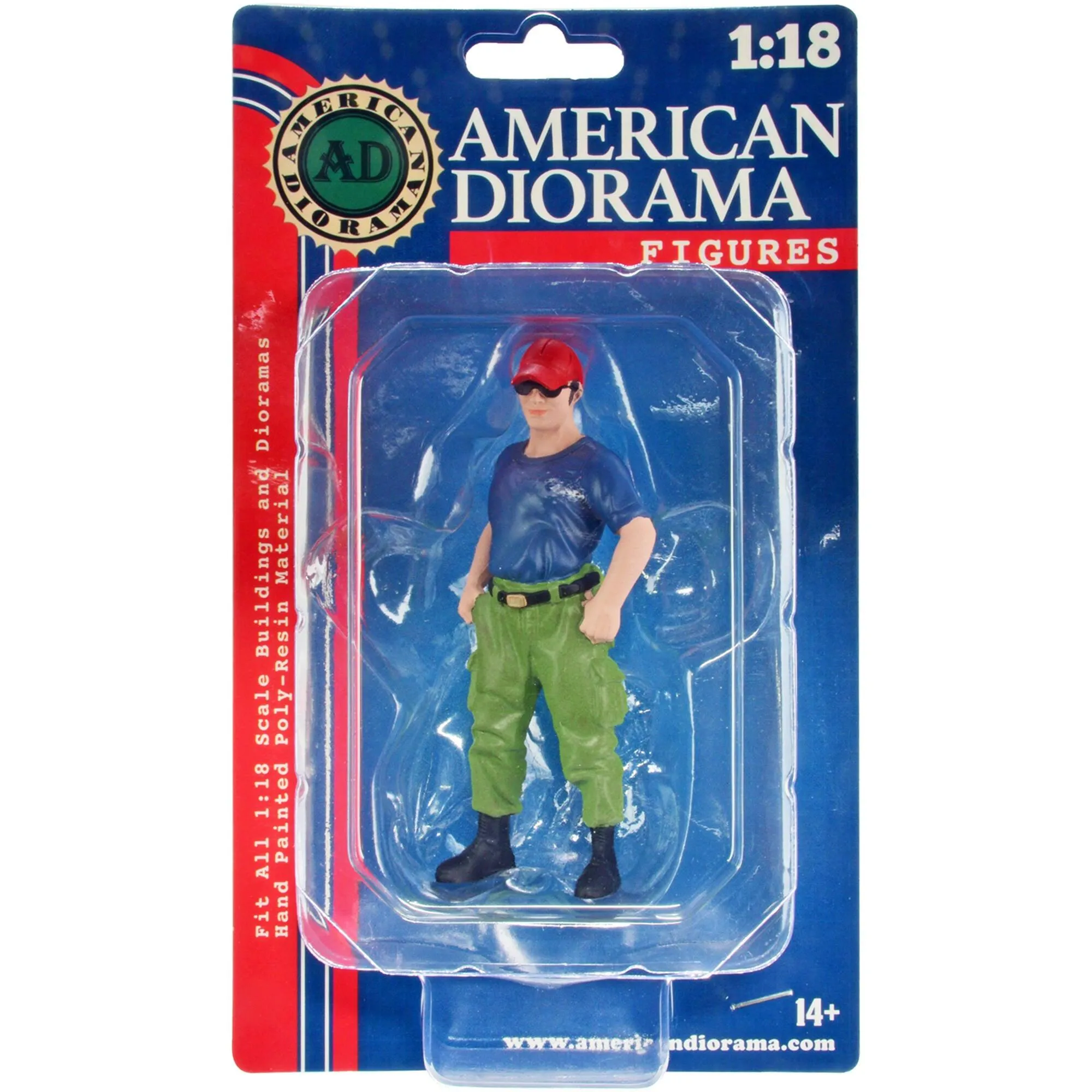 American Diorama Figure - Firefighters Off Duty Polyresin for 1/18 Scale Models