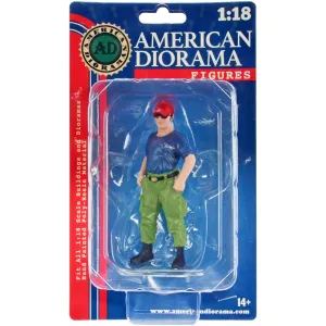 American Diorama Figure - Firefighters Off Duty Polyresin for 1/18 Scale Models