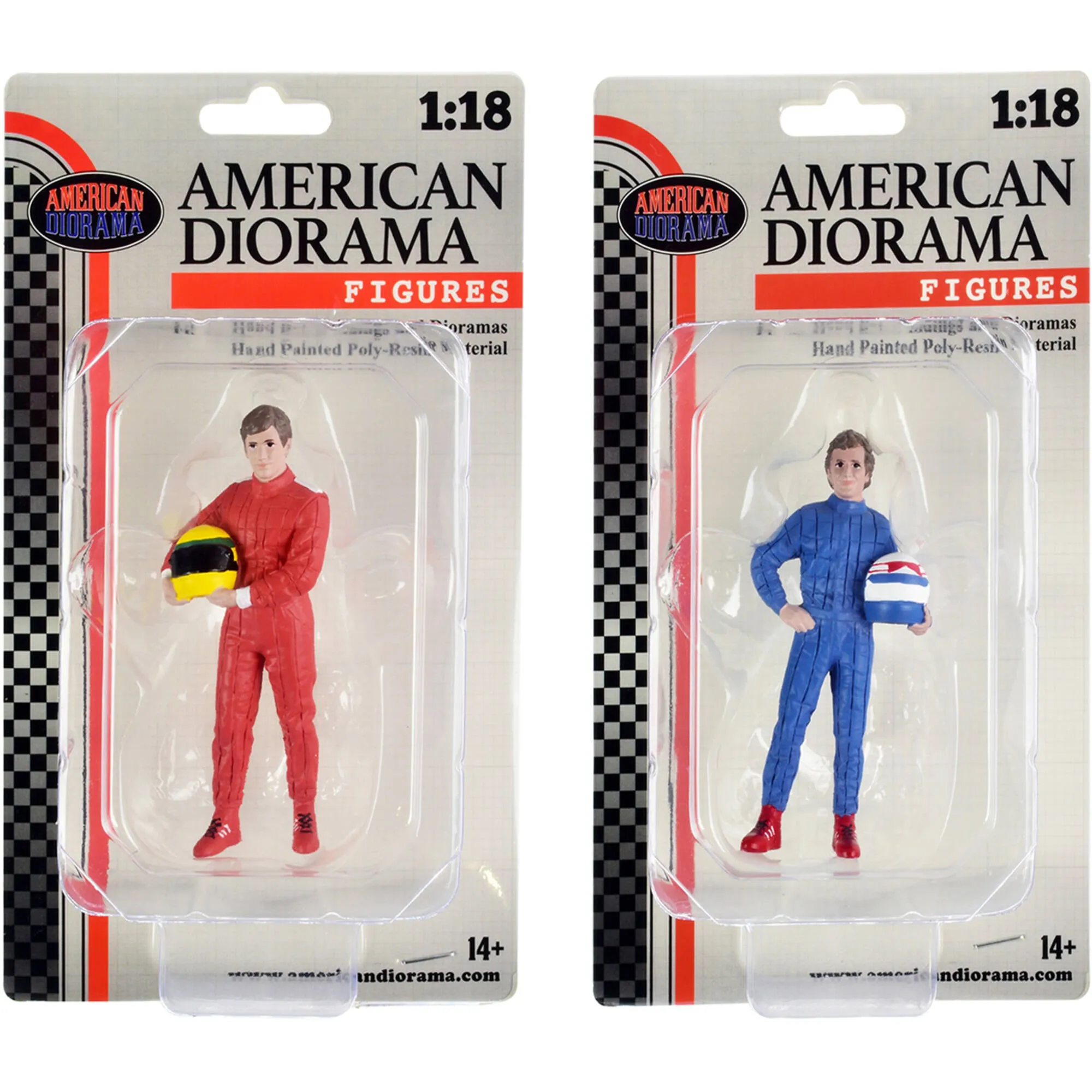 American Diorama Figures A and B Set - "Racing Legends" 80's for 1/18 Scale Models