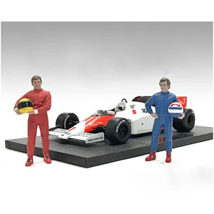 American Diorama Figures A and B Set - "Racing Legends" 80's for 1/18 Scale Models