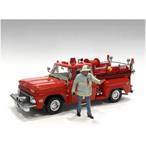 American Diorama Fire Captain Figure - 4 inch Firefighters for 1/18 Scale Models