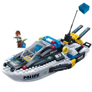 BanBao Police Series 225-Piece Speedboat Chase Building Set