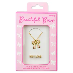 Beautiful Bows Ring & Necklace Set