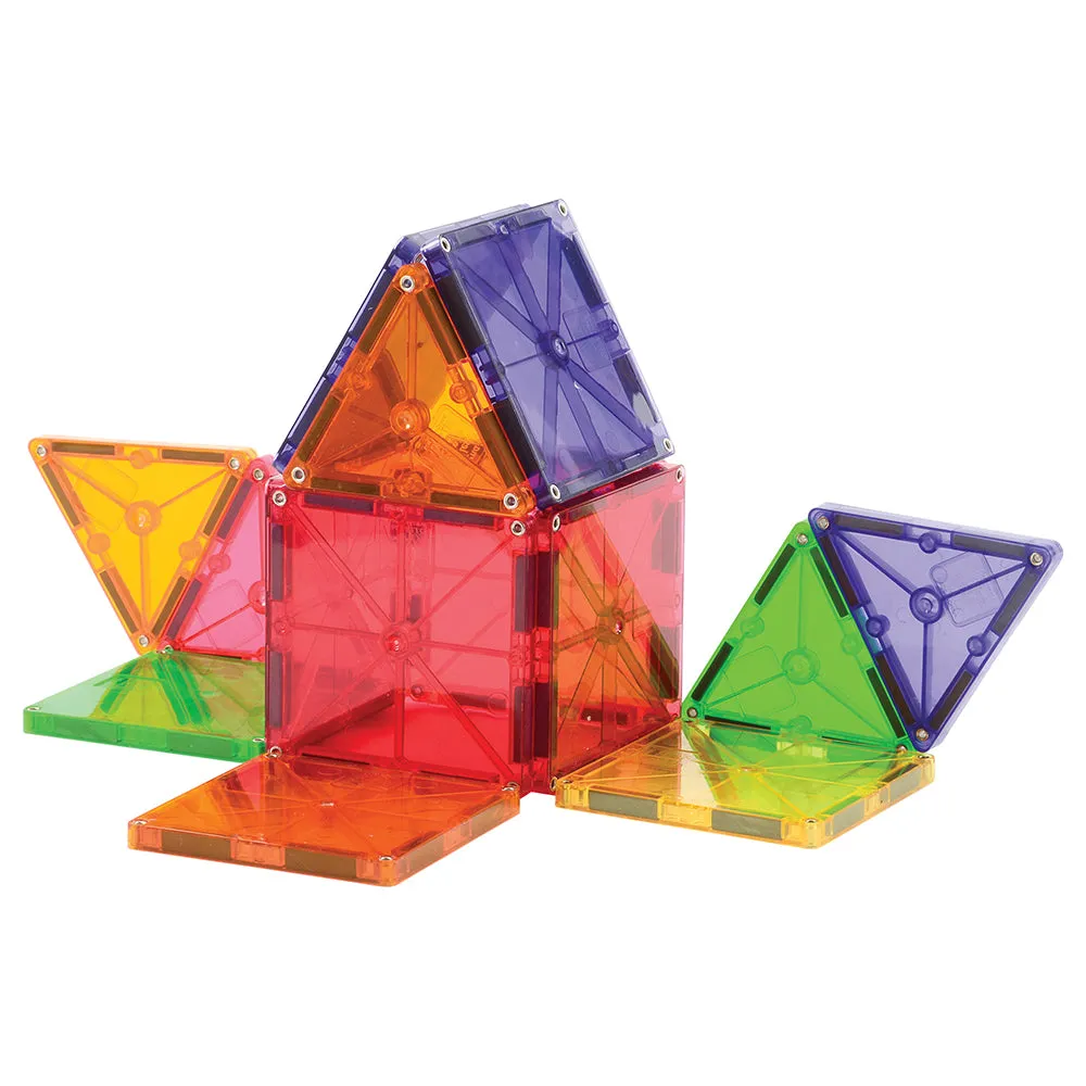 Clear Colors Magna-Tiles® 100-Piece STEM Building Set | Magnetic, Translucent Tiles for Creative Play