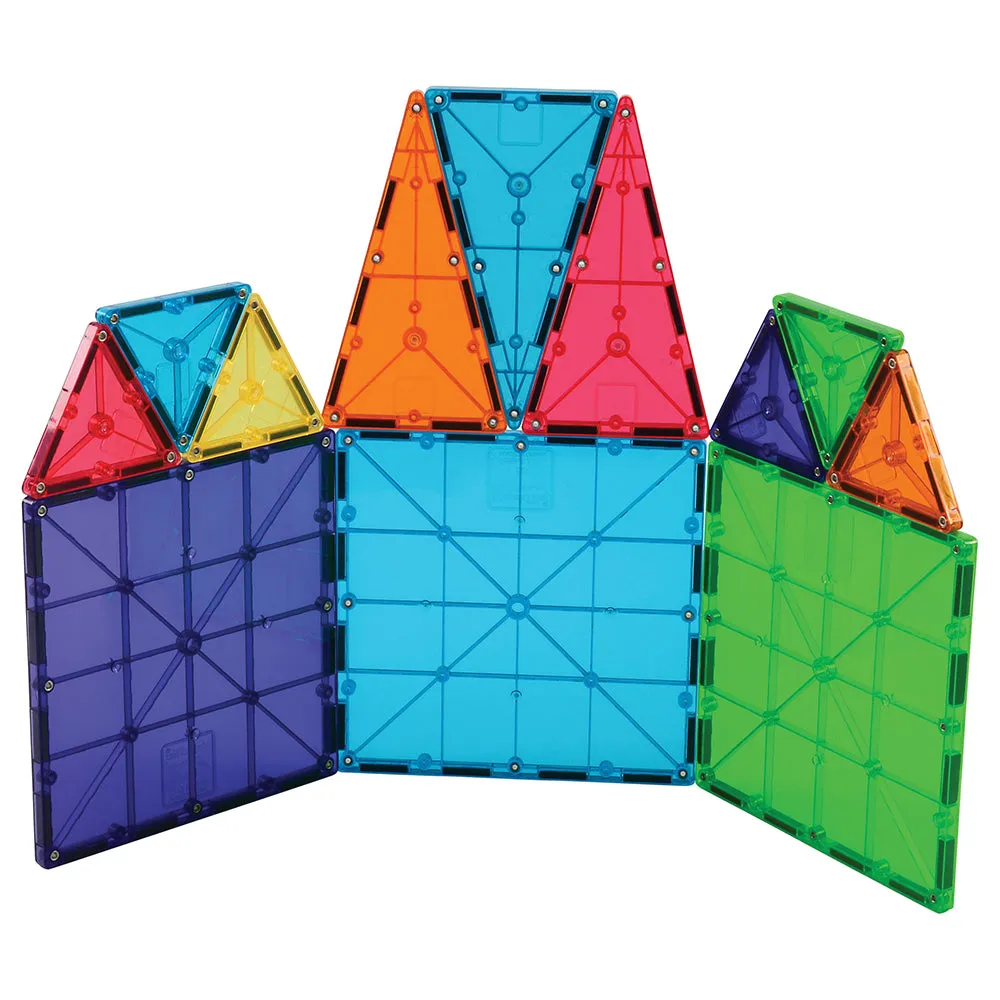 Clear Colors Magna-Tiles® 100-Piece STEM Building Set | Magnetic, Translucent Tiles for Creative Play