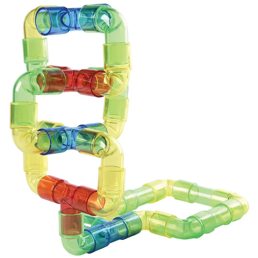 Constructive Playthings Translucent Pipe Builders - 80 PC