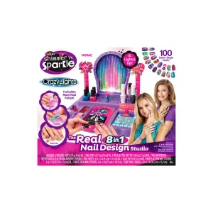 Cra-Z-Art Shimmer 'N Sparkle Crazy Lights 8-in-1 Nail Design Studio
