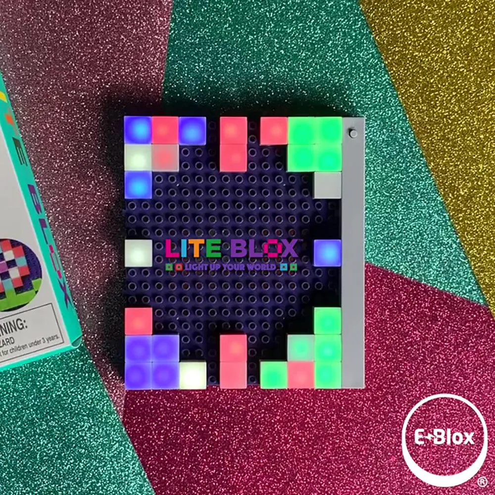 E-Blox Lite Blox 2: Colorful Light Mosaic Building Set for Kids