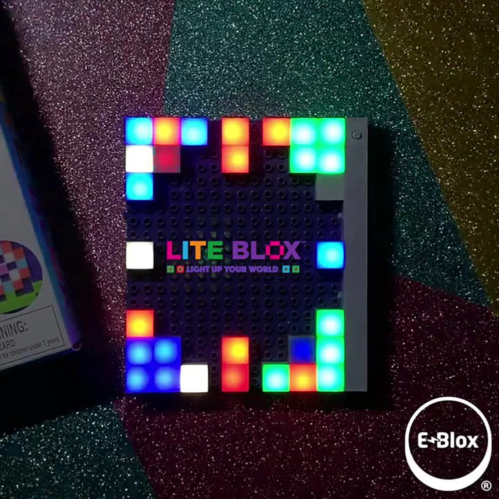 E-Blox Lite Blox 2: Colorful Light Mosaic Building Set for Kids