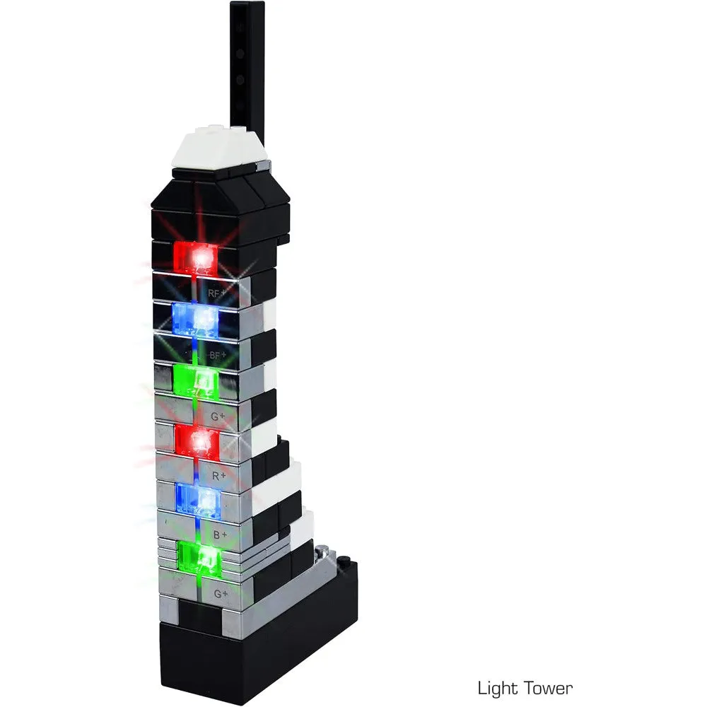 E-Blox Power Blox Build Your Own Glowing Cat Sculpture - 3D Light-Up Creative Kit for Kids 8 