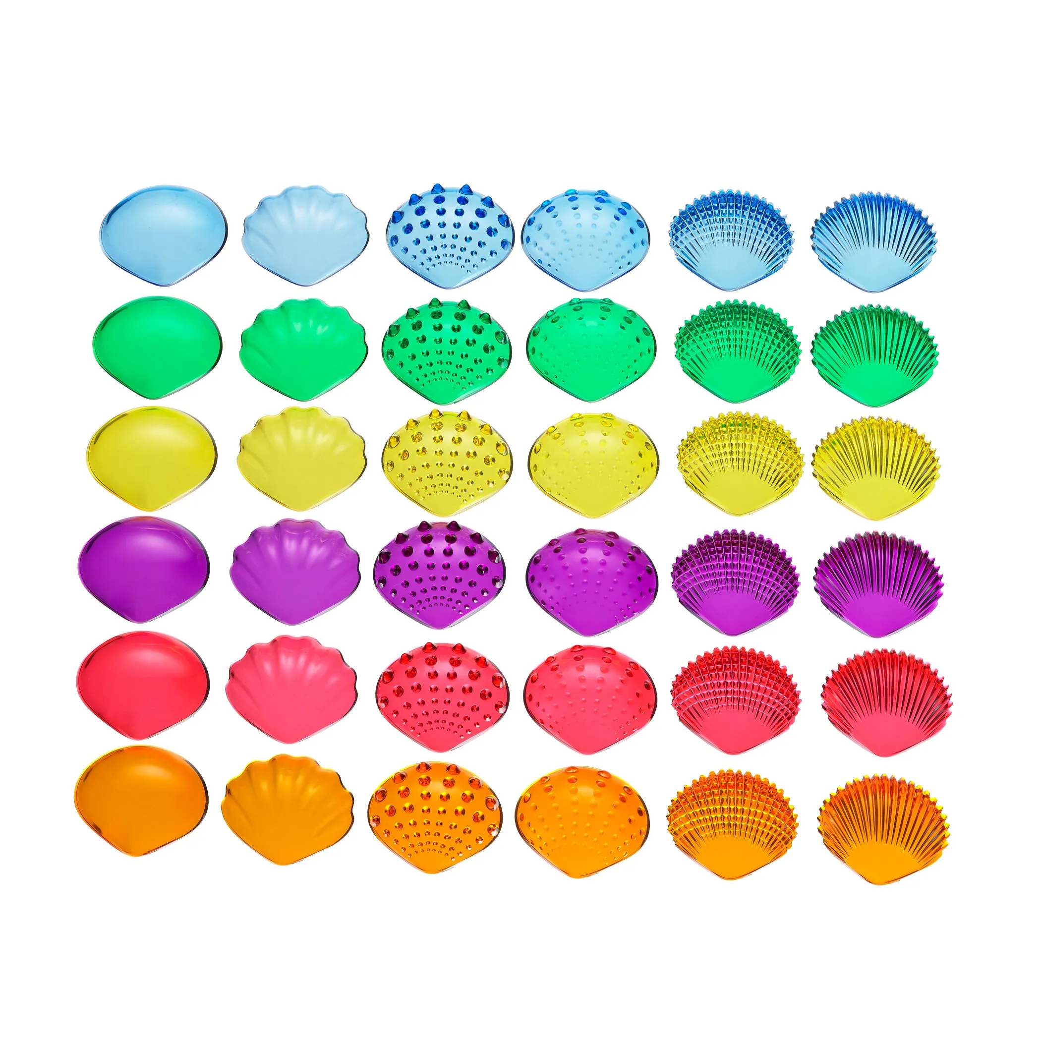edxeducation Tactile Shells - Sensory Learning Toy - Set of 72