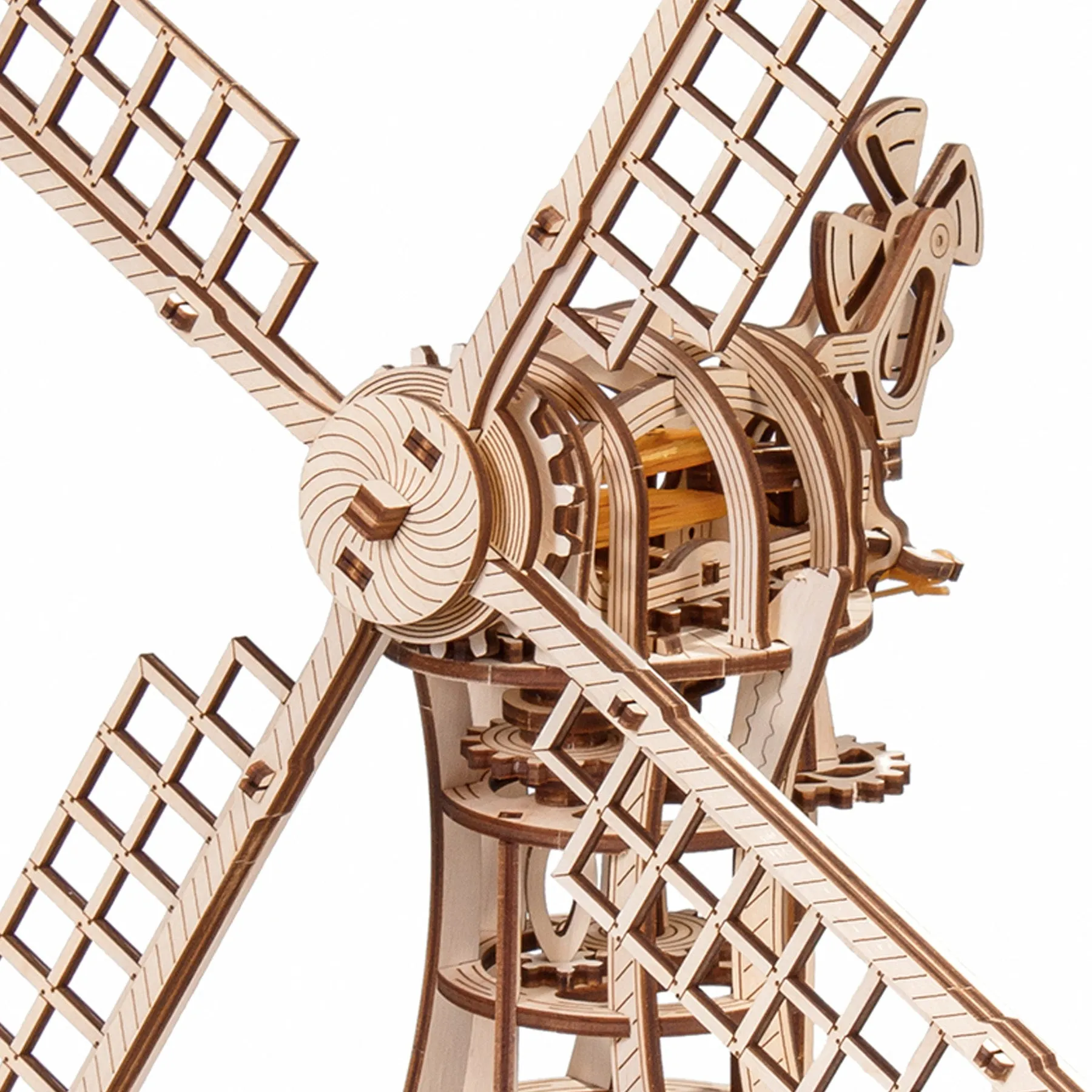 EWA Eco-Wood-Art Windmill 3D Wooden STEM Construction Kit - Mechanical Model