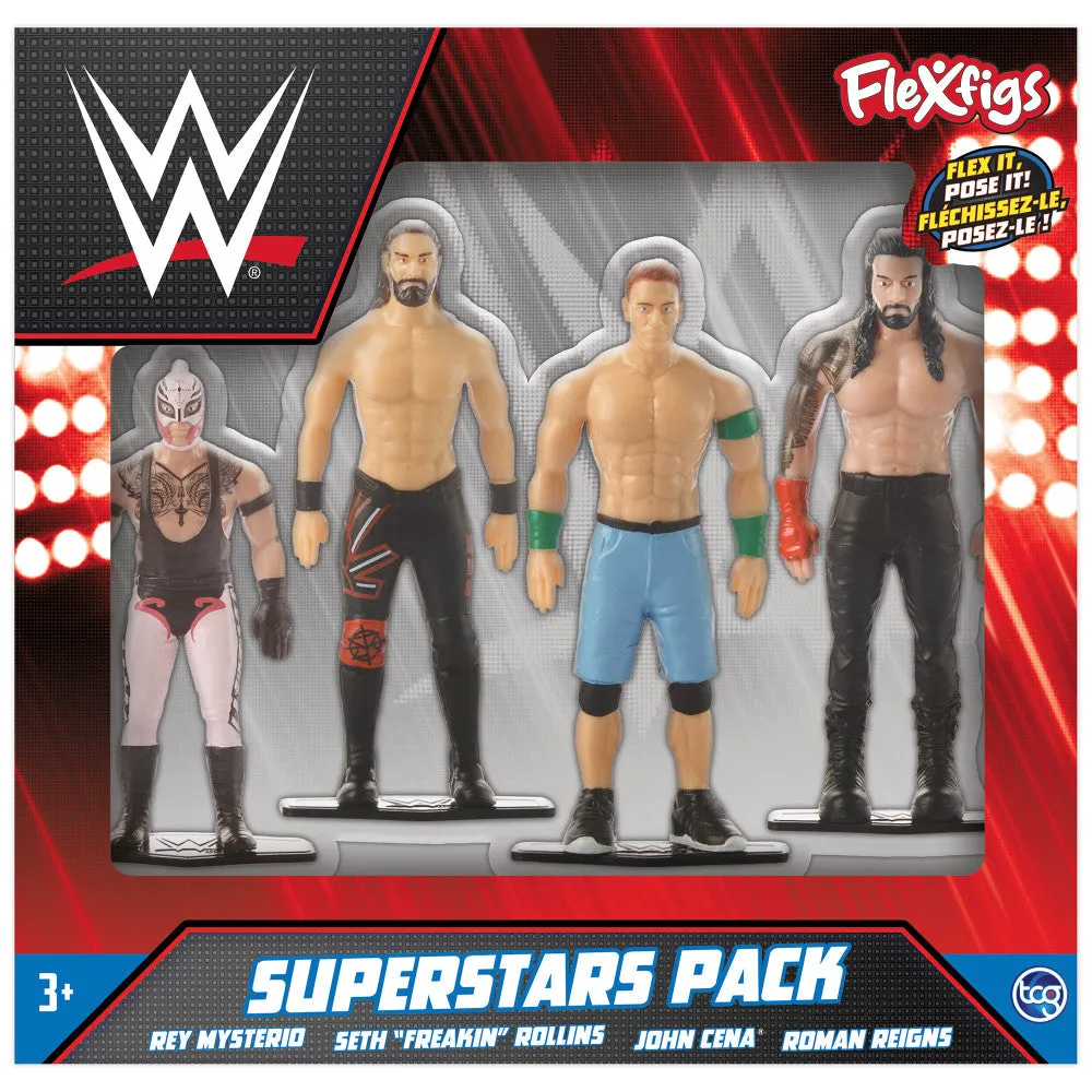 FleXfigs WWE Superstars 4-Pack Articulated Wrestler Action Figures