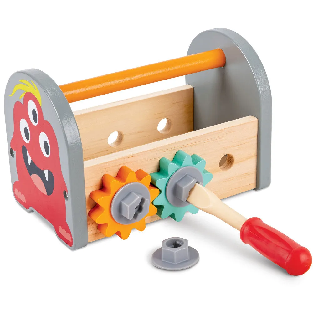 Hape 12-Piece Monster Fix-It Wooden Tool Kit - Colorful & Portable