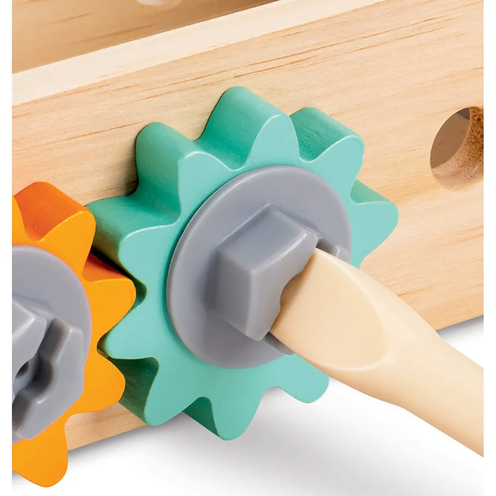 Hape 12-Piece Monster Fix-It Wooden Tool Kit - Colorful & Portable