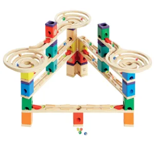 Hape Quadrilla Vertigo Wooden Marble Run Set - 134 Pieces, Educational Toy for Ages 4 