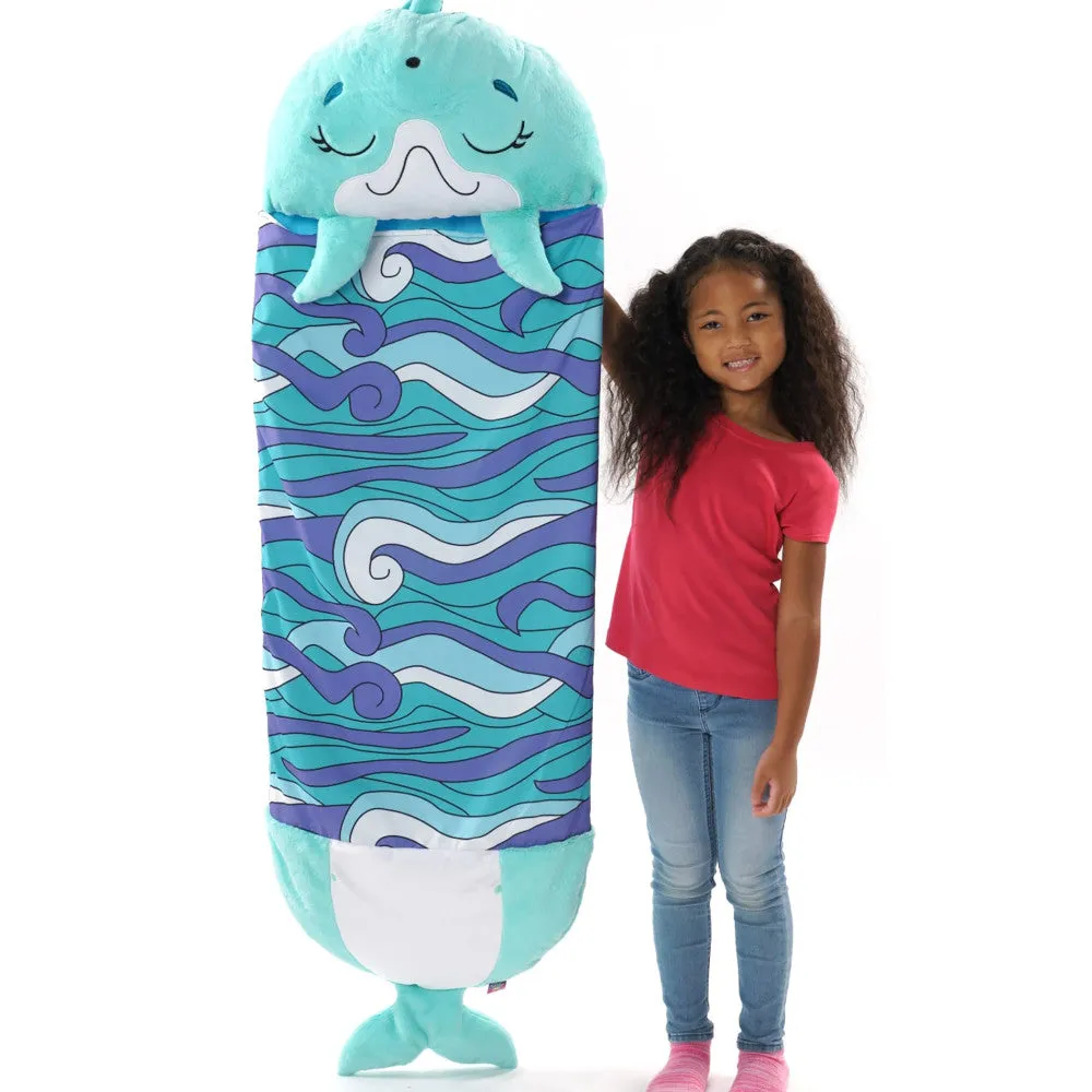 Happy Nappers Dolphin Disco 54 inch Plush Pillow & Sleepy Sack - Medium