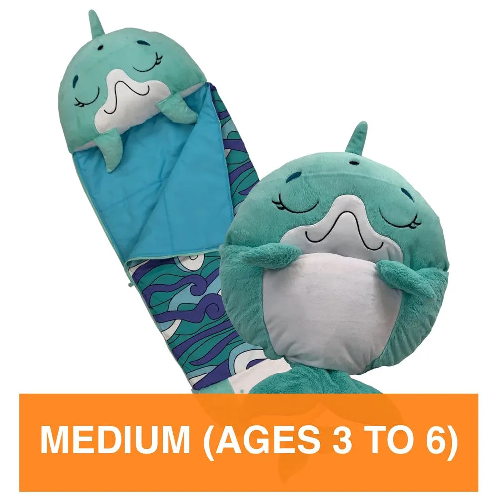 Happy Nappers Dolphin Disco 54 inch Plush Pillow & Sleepy Sack - Medium