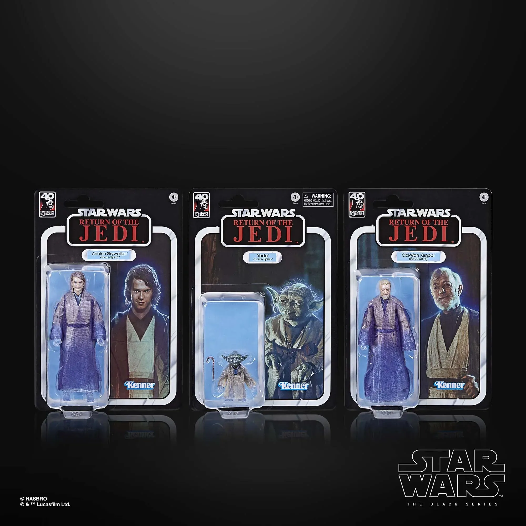 Hasbro Star Wars Black Series 40th Anniversary Return of the Jedi Force Ghost 3-Pack 6 Inch Action Figure