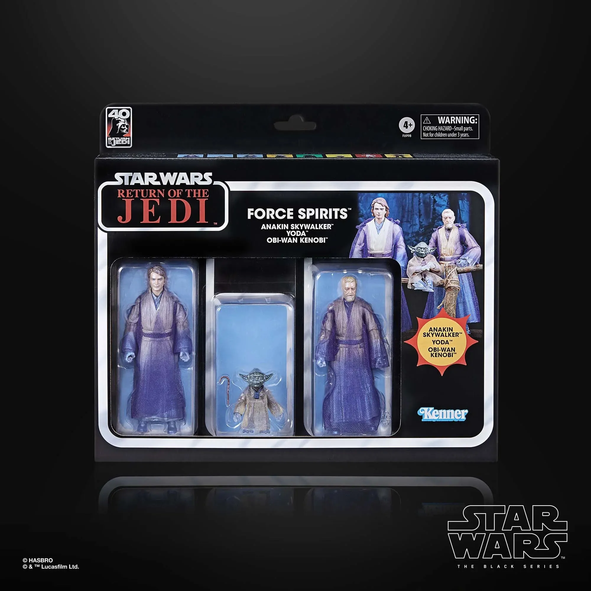 Hasbro Star Wars Black Series 40th Anniversary Return of the Jedi Force Ghost 3-Pack 6 Inch Action Figure