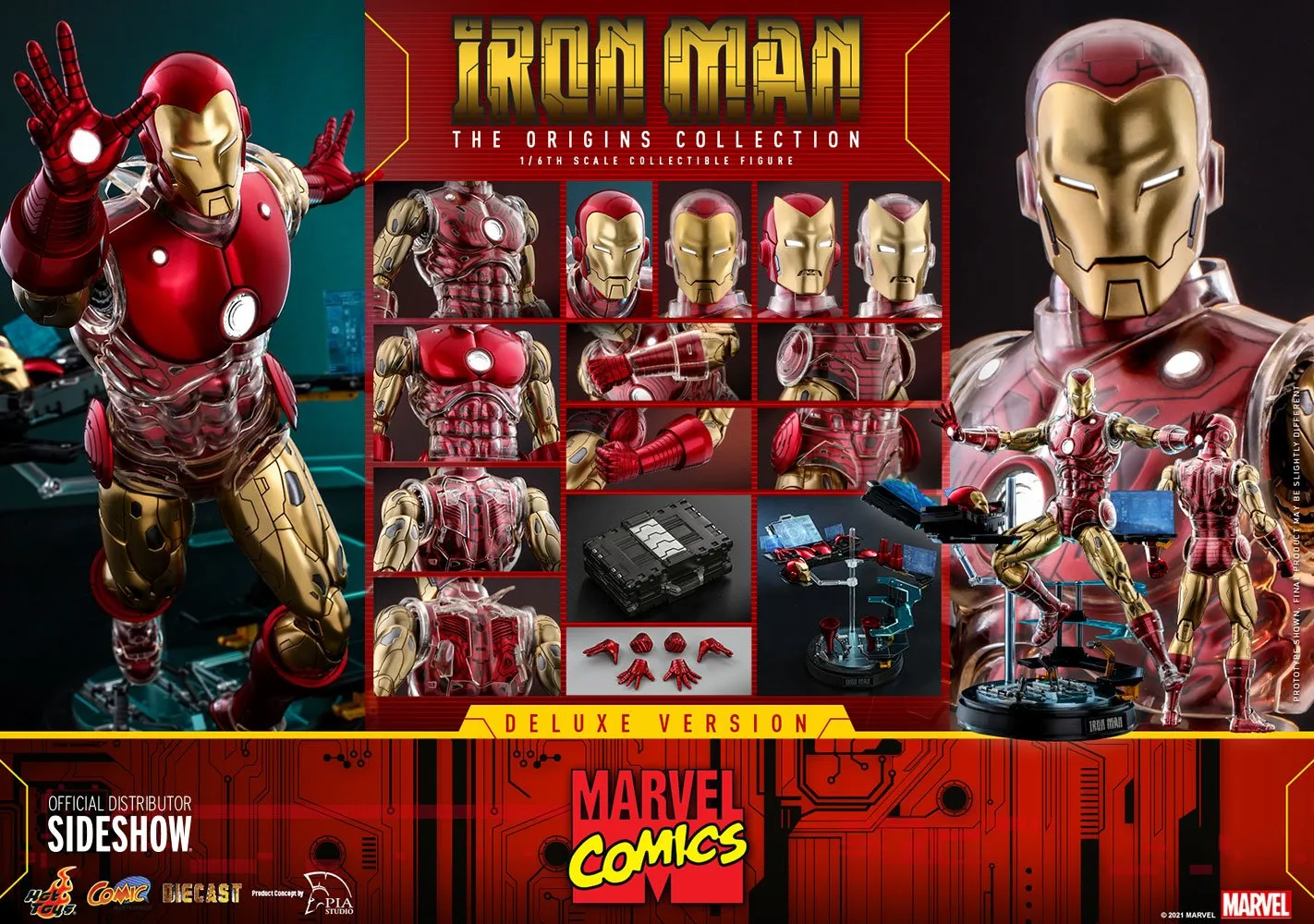 Hot Toys Comics Masterpiece Series Diecast - Iron Man (Deluxe)