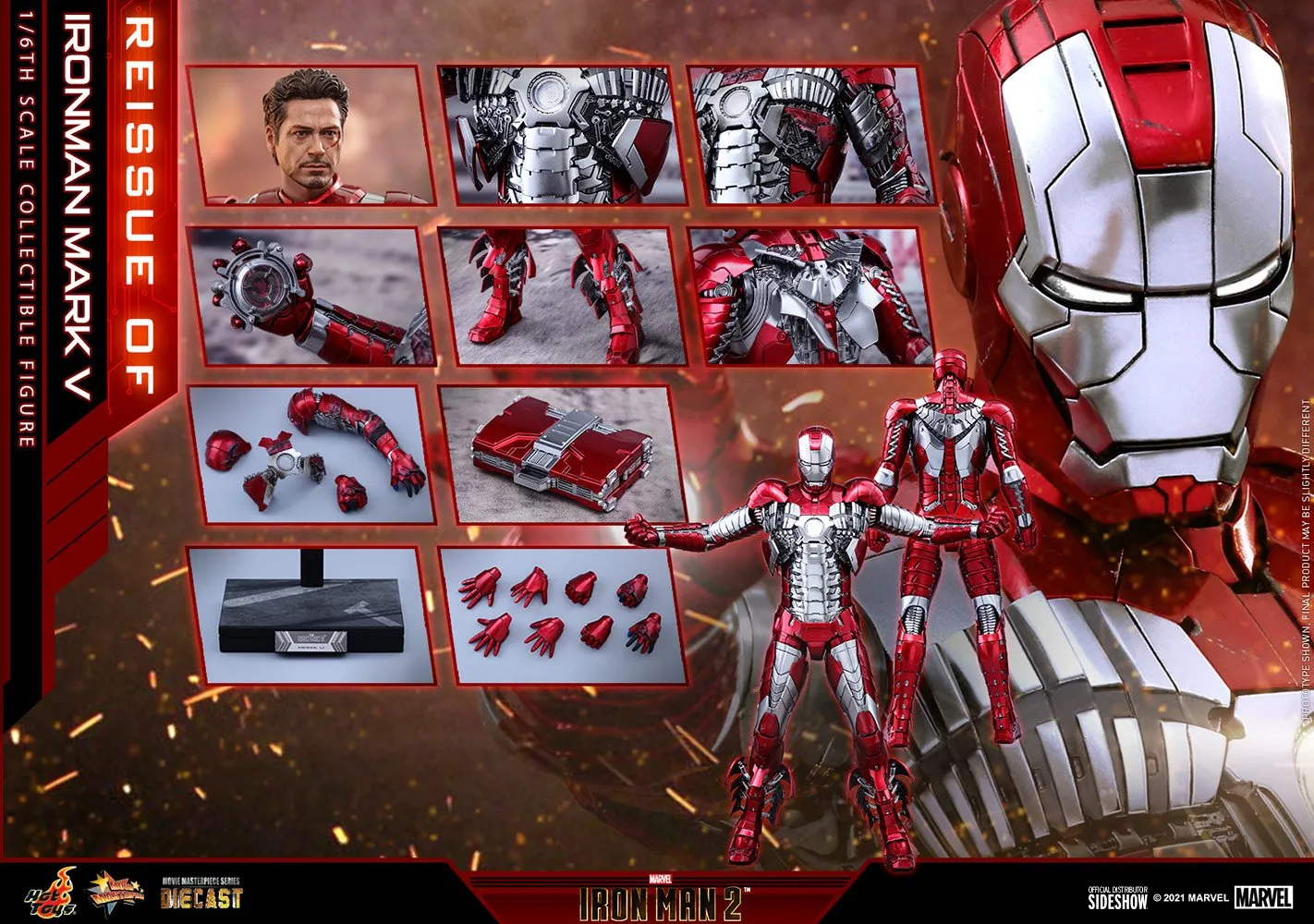 Hot Toys Movie Masterpiece Series - Iron Man Mark V - Reissue