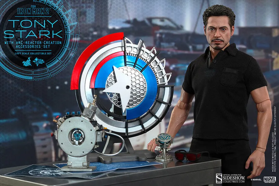 Hot Toys Tony Stark with Arc Reactor Creation Accessories Collectible Set Iron Man 2 1/6 Scale Action Figure MMs273
