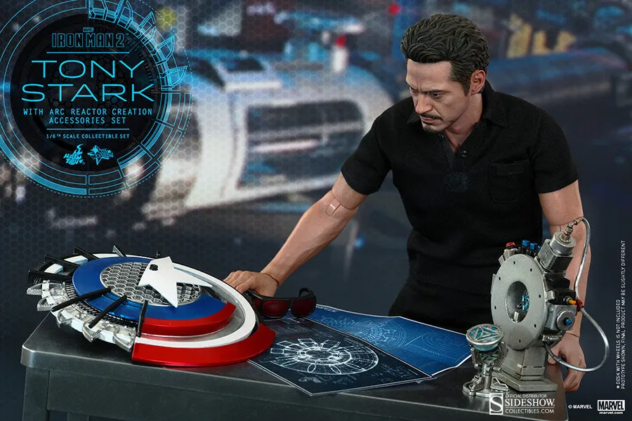 Hot Toys Tony Stark with Arc Reactor Creation Accessories Collectible Set Iron Man 2 1/6 Scale Action Figure MMs273