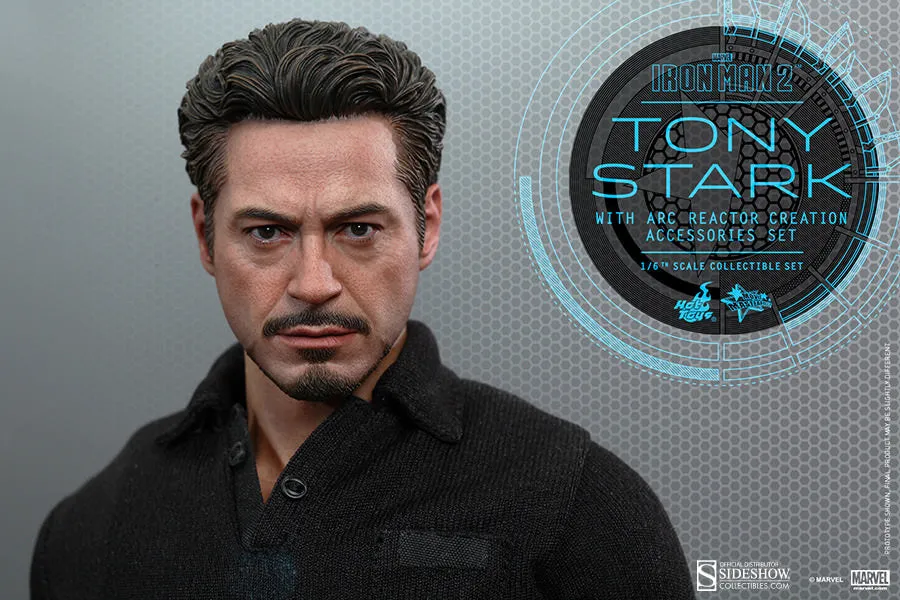Hot Toys Tony Stark with Arc Reactor Creation Accessories Collectible Set Iron Man 2 1/6 Scale Action Figure MMs273