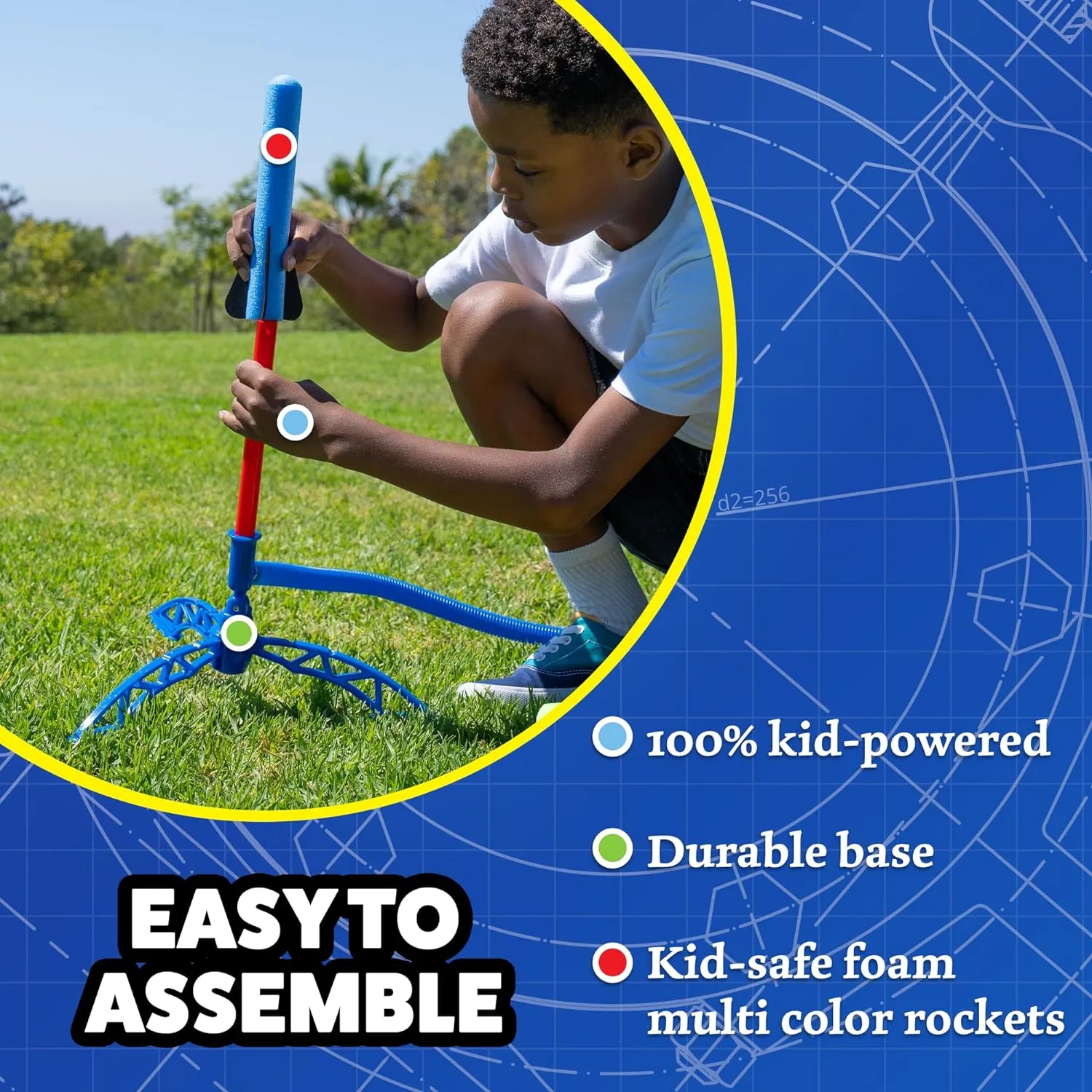Jr. Multi Color Stomp Rocket Set