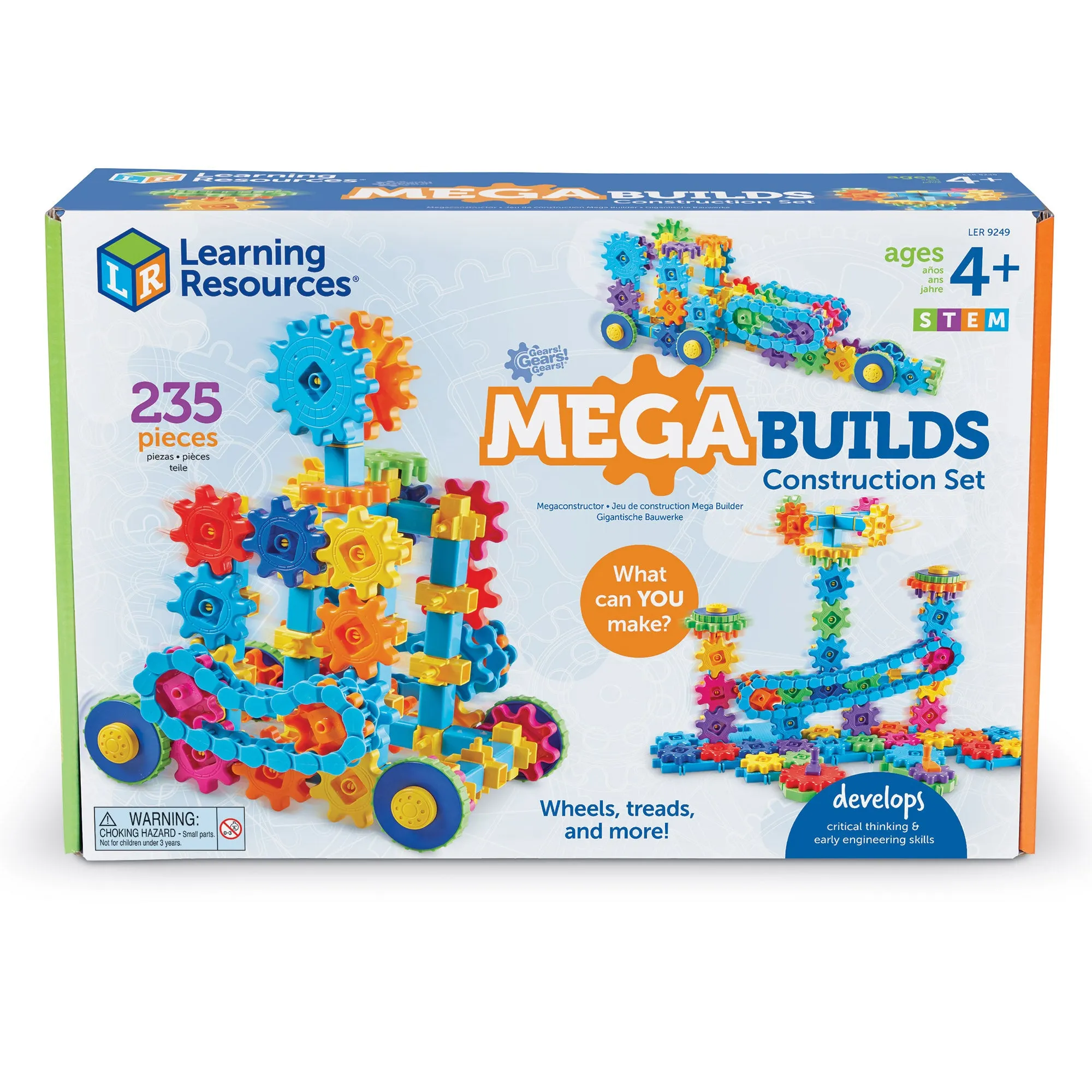 Learning Resources Gears! Gears! Gears! Mega Makers 235-Piece STEM Building Set