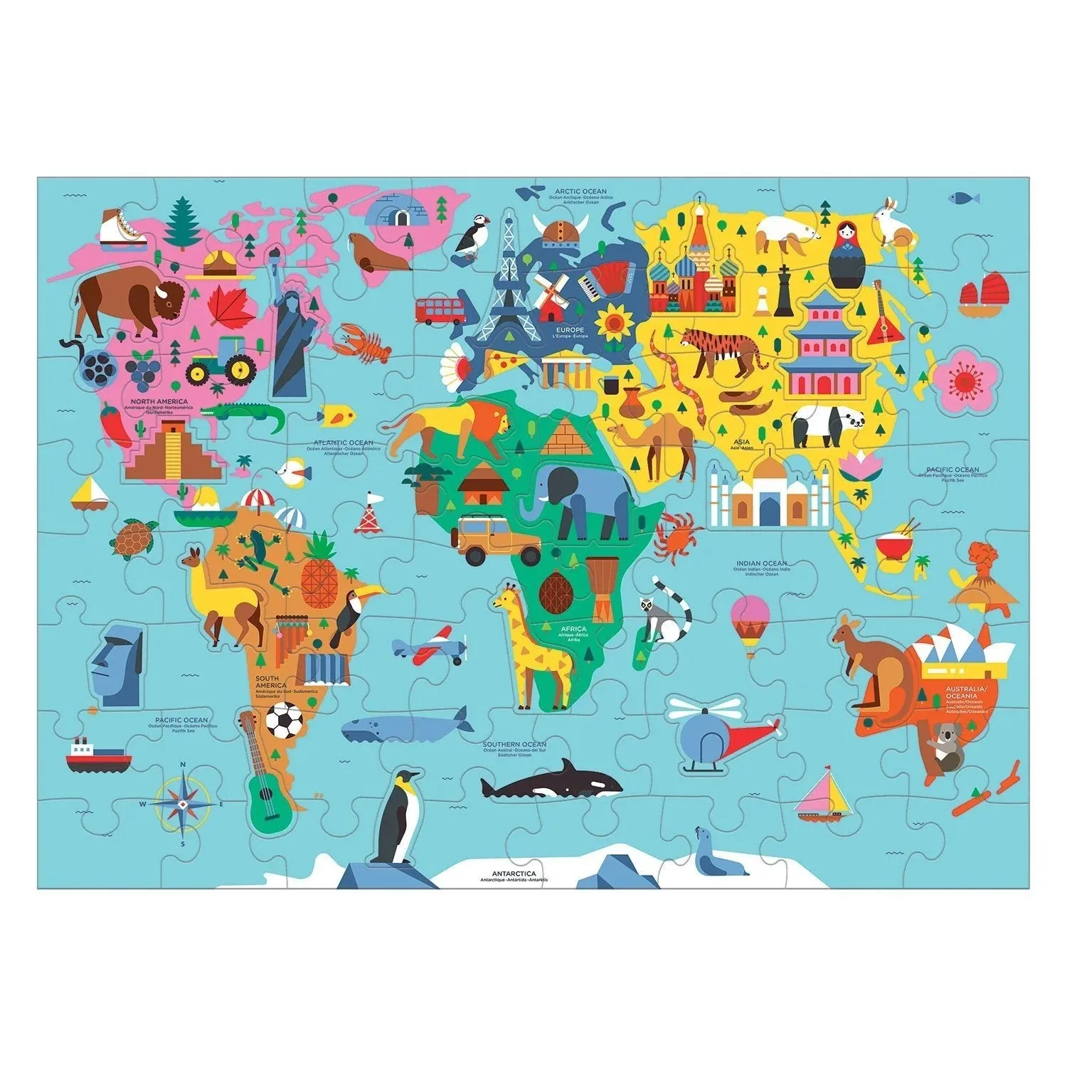 Map of the World Puzzle - 78 pcs