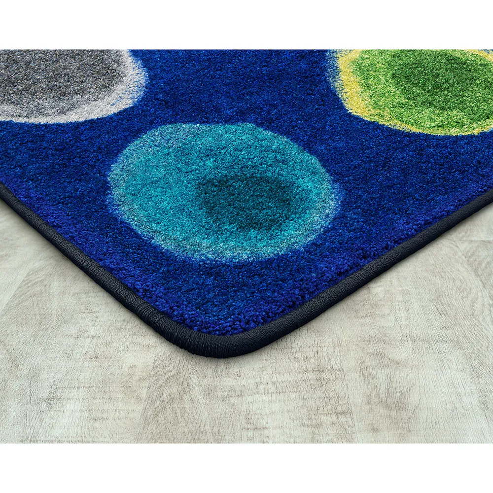 Marine Watercolor Spots Classroom Seating Rug