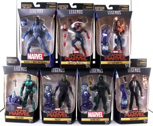 Marvel Legends Captain Marvel Wave 1 Set of 7 (Kree Sentry BAF) Action Figures