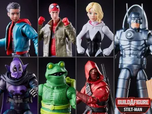 Marvel Legends Spider-Man into the Spider-Verse Wave BAF Stilt-Man Set of 6
