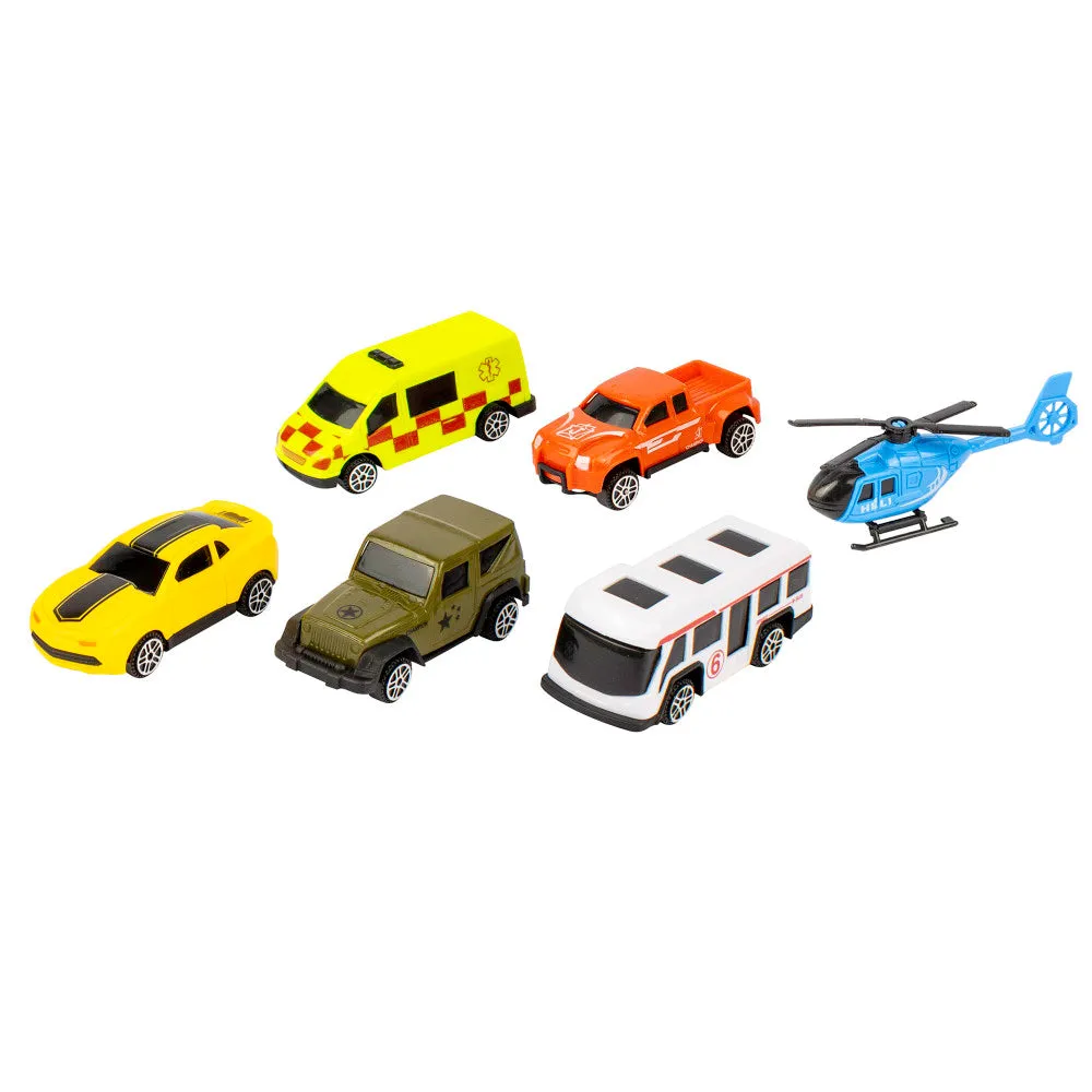 Mighty Motors Blue Heavy Hauler Truck Carry Case with Die-Cast Vehicles