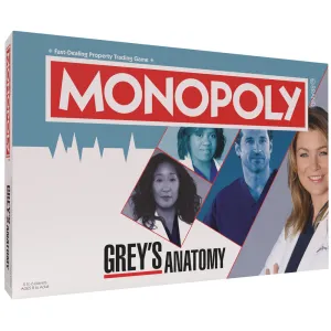 MONOPOLY: Grey's Anatomy Edition - Medical Drama Board Game for Ages 8 