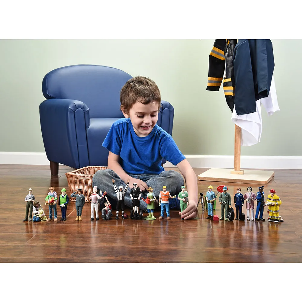 Multicultural Community Helpers Playset | 24 Career Figures for Block Play