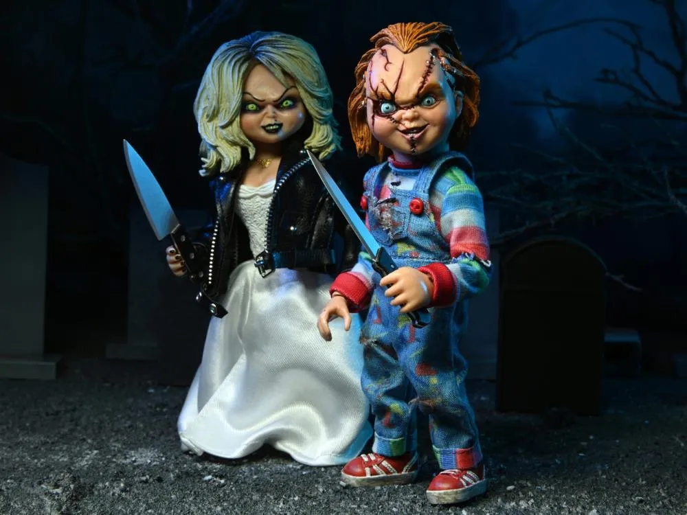 NECA Bride of Chucky Chucky and Tiffany Clothed Action Figure 2-Pack