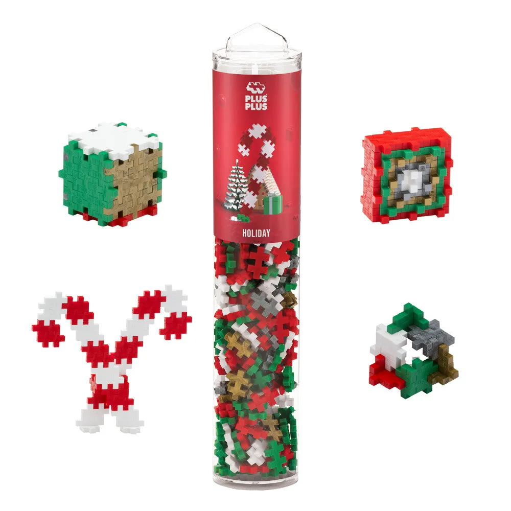 Plus-Plus Open Play Tube - Festive 240-Piece Building Set, Ages 5 