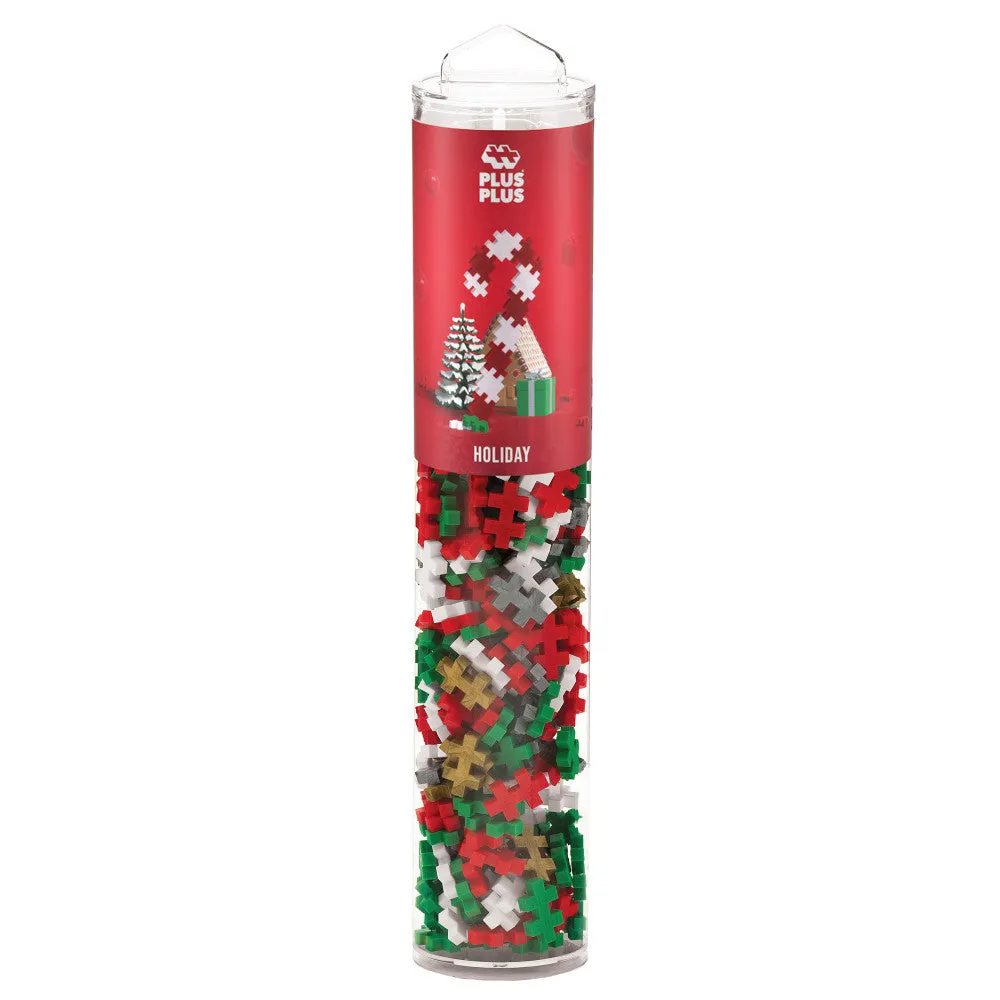 Plus-Plus Open Play Tube - Festive 240-Piece Building Set, Ages 5 