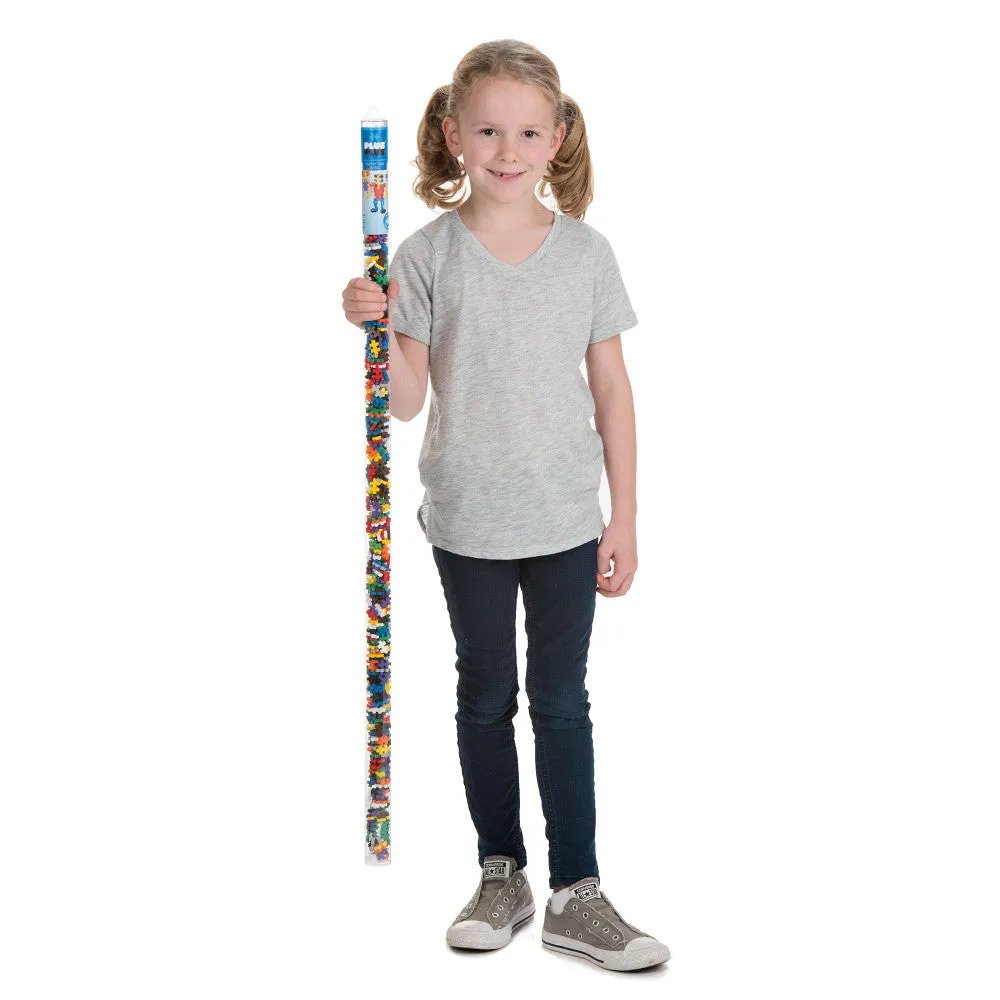 Plus-Plus Super Tube - 500 Piece Basic Color Mix - Creative Building Toy for Kids