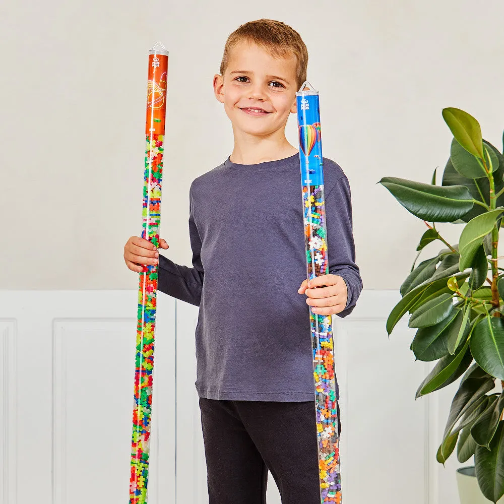 Plus-Plus Super Tube - 500 Piece Basic Color Mix - Creative Building Toy for Kids