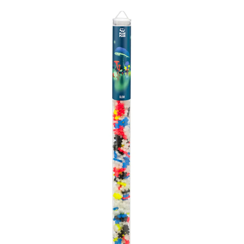 Plus-Plus Super Tube - Glow in the Dark Mix - 500 Pieces for Kids Ages 5 
