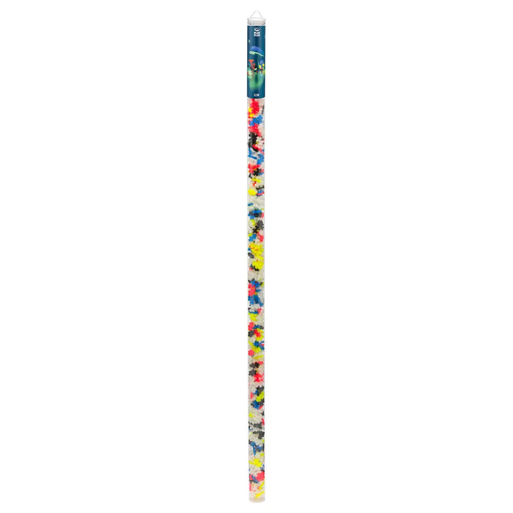 Plus-Plus Super Tube - Glow in the Dark Mix - 500 Pieces for Kids Ages 5 