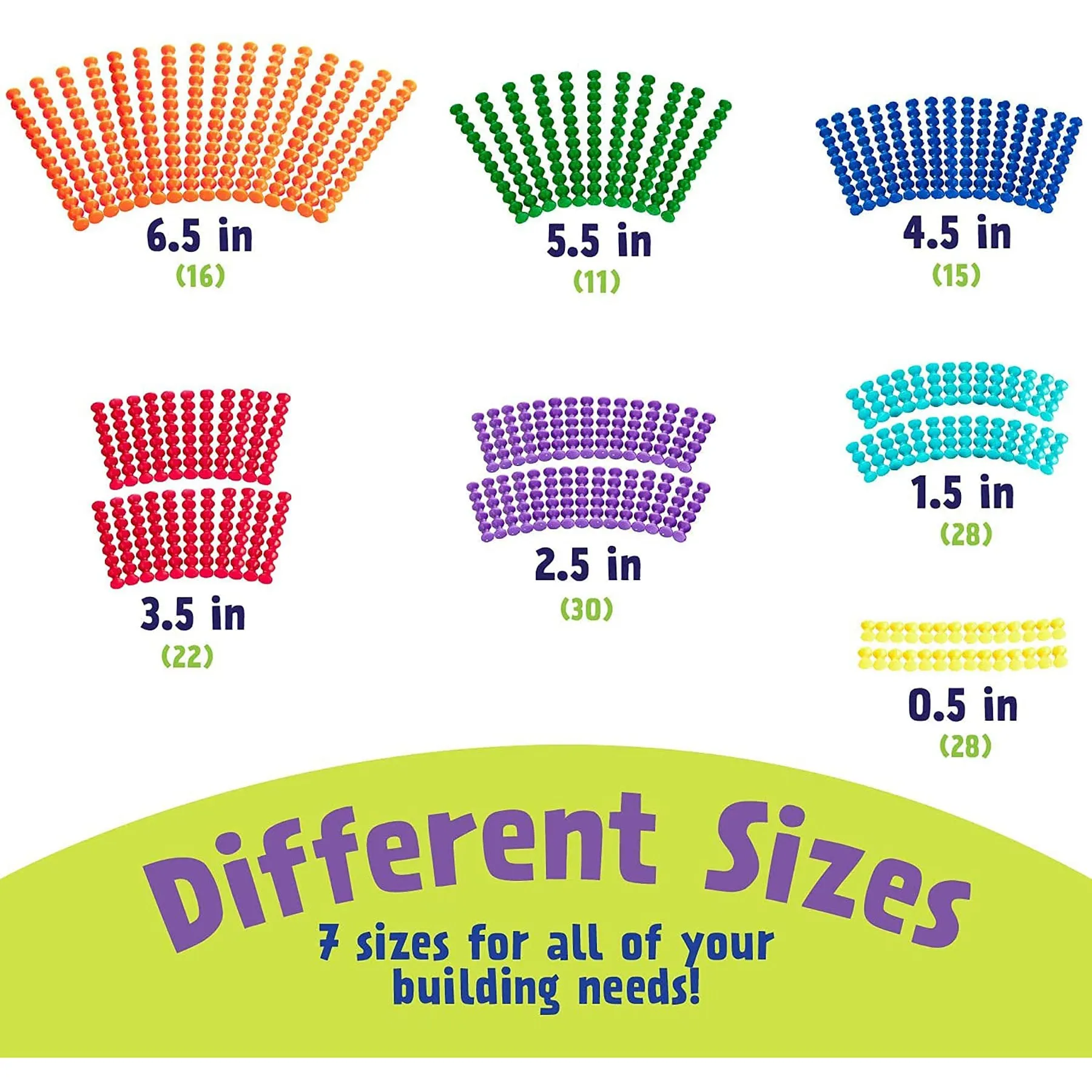 Popular Playthings Playstix 150-Piece Color-Coded Construction Set