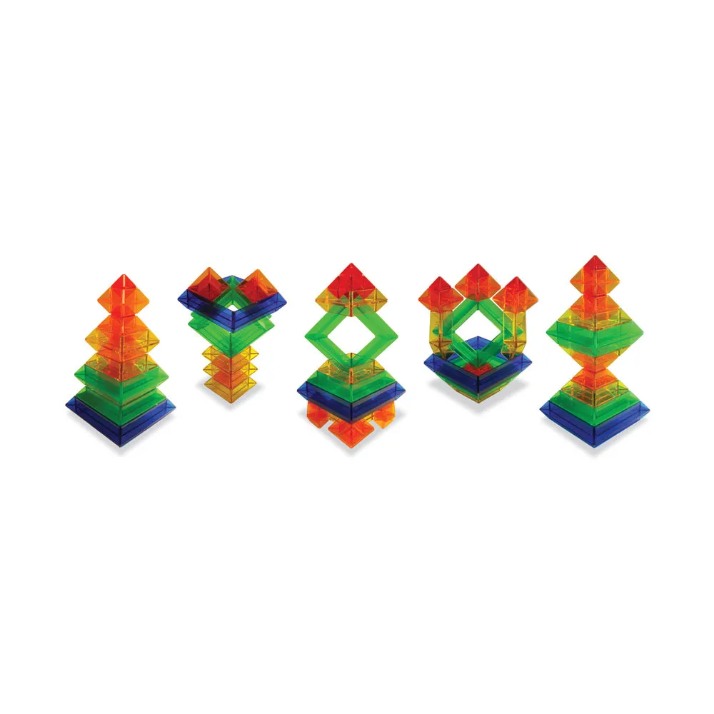 Popular Playthings Sakkaro Geometry Toy 15-Piece Colorful Building Set